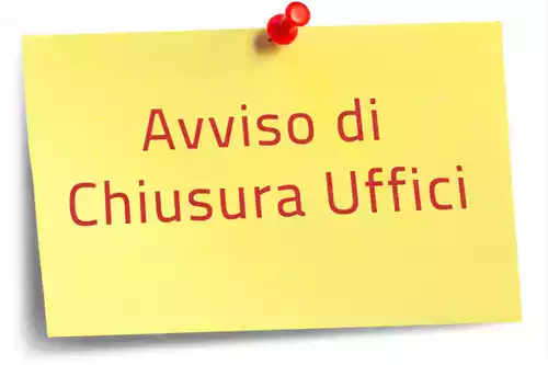 Chiusura temporanea al pubblico dell'Ufficio Tecnico