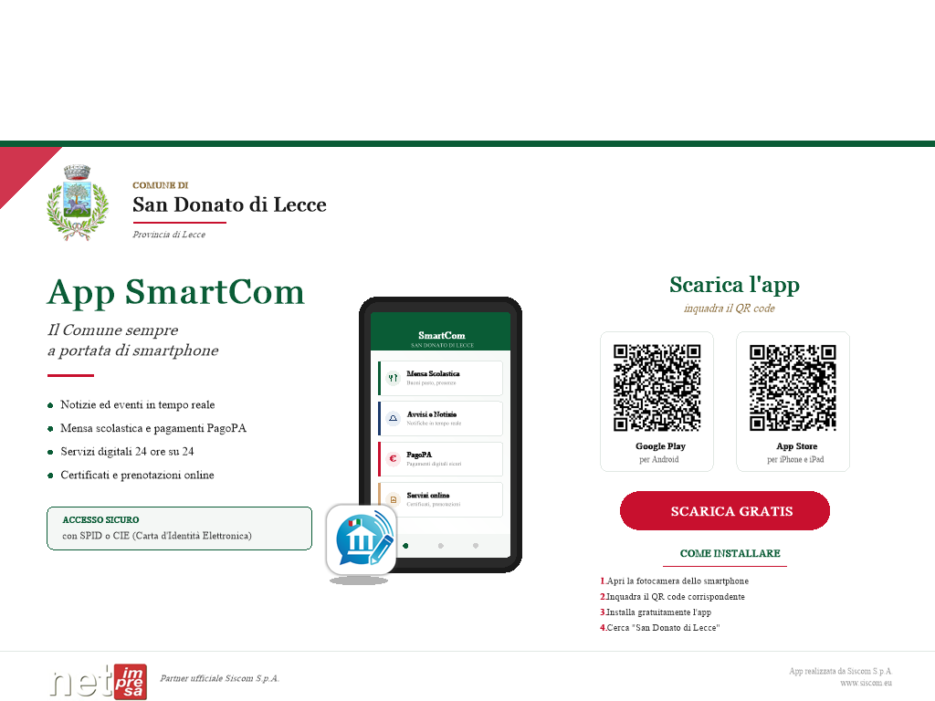 App SmartCom: il Comune sempre a portata di smartphone