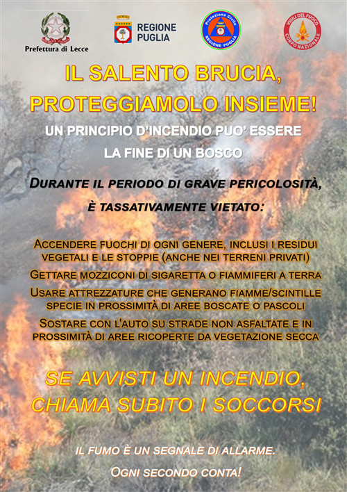 Il Salento brucia, proteggiamolo insieme!